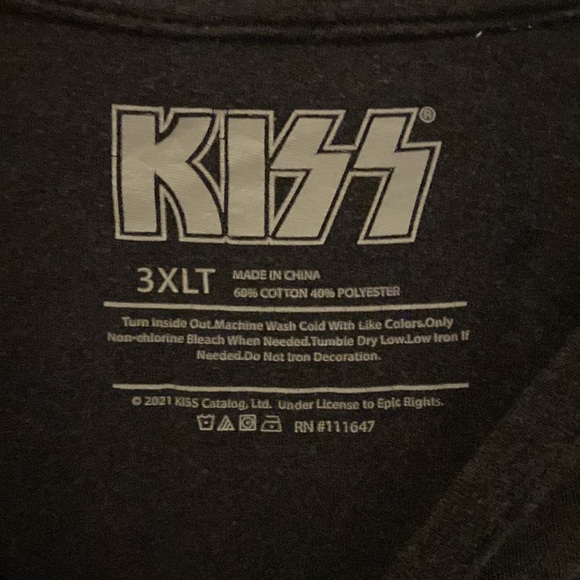 KISS Big & Tall Long Sleeve Shirt Men’s Size 3XLT 💥 - Picture 4 of 5